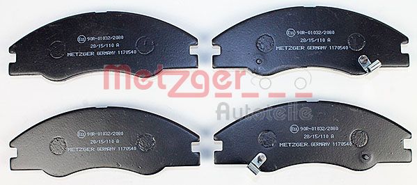 METZGER 1170540 Bremsbelagsatz, Scheibenbremse